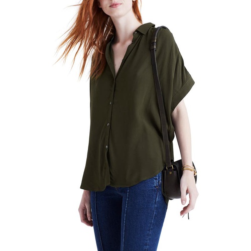 메이드웰 Madewell Central Drapey Shirt_KALE