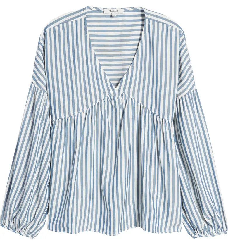 메이드웰 Madewell Monterey Stripe Top_TWEETY STRIPE DARK LAGOON