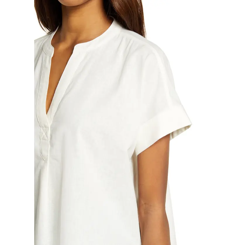 메이드웰 Madewell Womens (Re)sponsible Lakeline Popover Shirt_LIGHTHOUSE