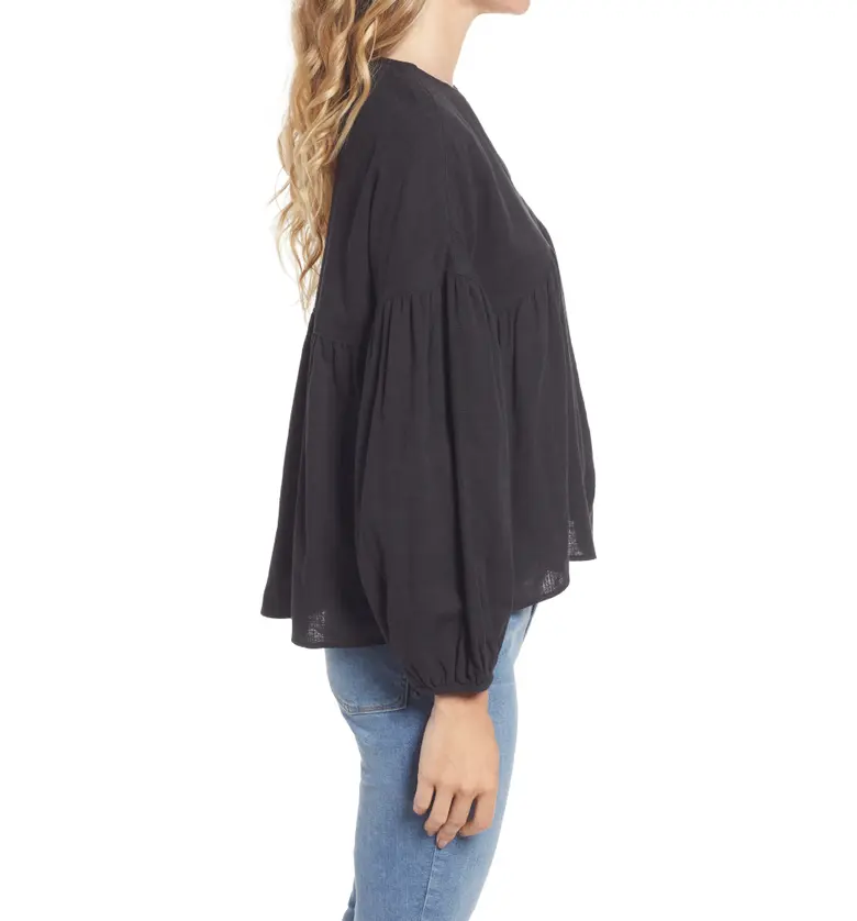 메이드웰 Madewell Monterey Cotton Top_TRUE BLACK