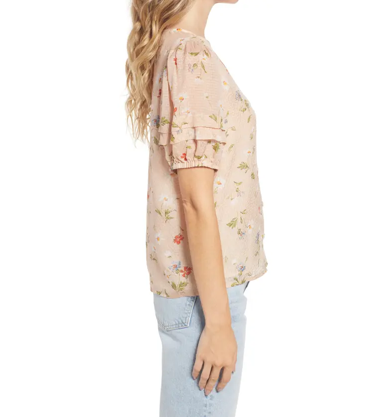 메이드웰 Madewell Pembroke Seaside Floral Silk Top_AVALON PINK