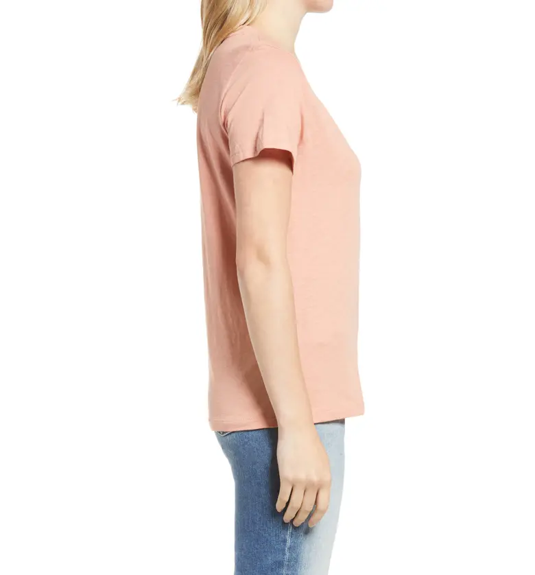 메이드웰 Madewell Whisper Cotton V-Neck T-Shirt_BURNISHED BLUSH