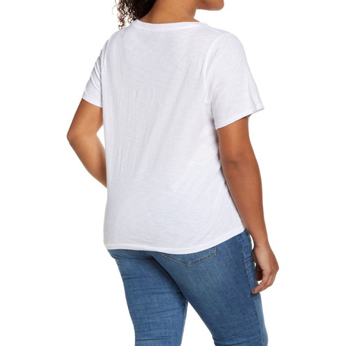 메이드웰 Madewell Whisper Cotton V-Neck T-Shirt_OPTIC WHITE