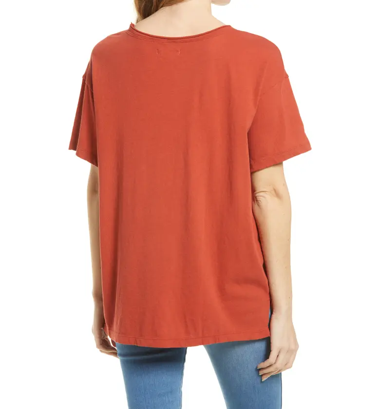 메이드웰 Madewell Oversize Softfade Cotton Pocket T-Shirt_RUSSET