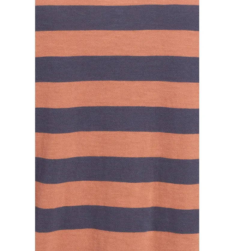 메이드웰 Madewell Whisper Cotton Stripe Crewneck T-Shirt_WARM UMBER