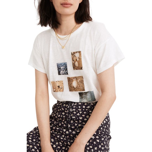 메이드웰 Madewell Snapshots Whisper Cotton Graphic Tee_LIGHTHOUSE