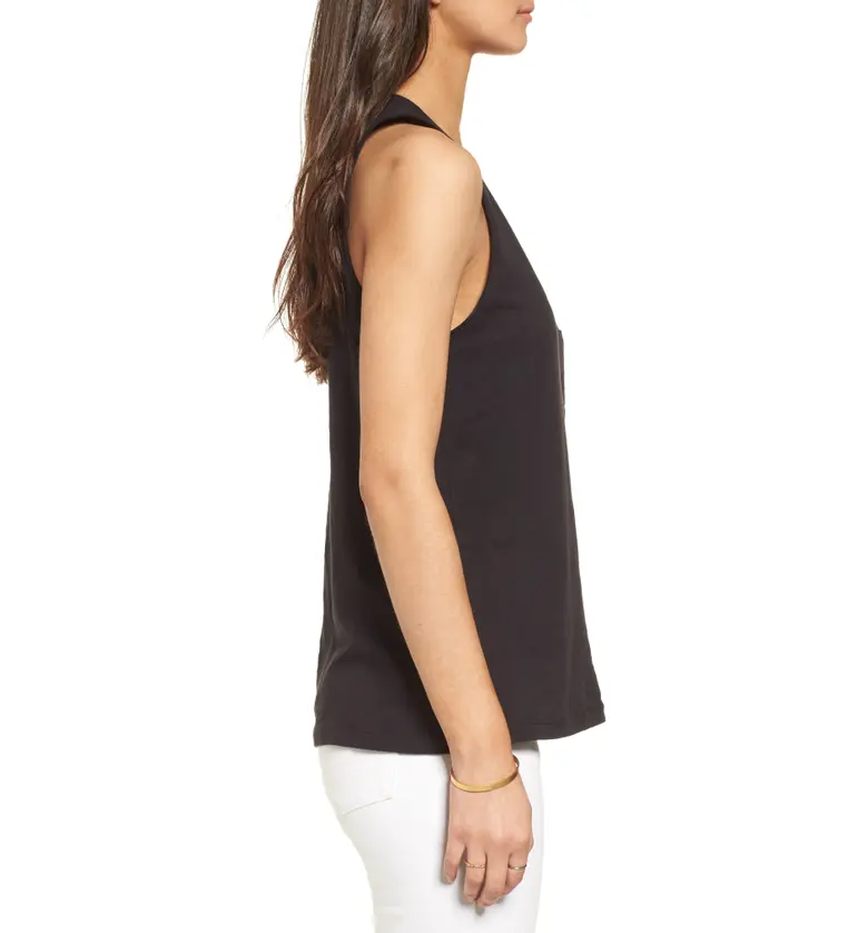 메이드웰 Madewell Whisper Cotton V-Neck Tank_TRUE BLACK