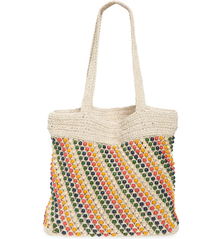 Madewell Beaded Crochet Tote Bag_RAINBOW MULTI