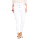 Madewell 10 High-Rise Skinny Crop Jeans in Pure White: Button-Front Edition
