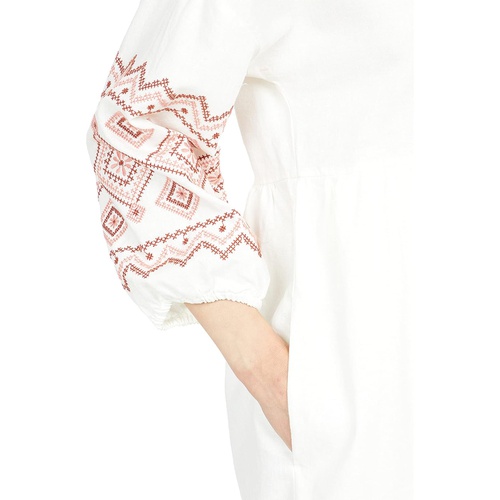 메이드웰 Madewell Embroidered Sleeve Popover Midi Dress