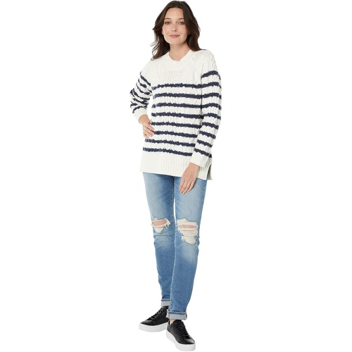 메이드웰 Madewell Linelle Cableknit Pullover Sweater in Stripe
