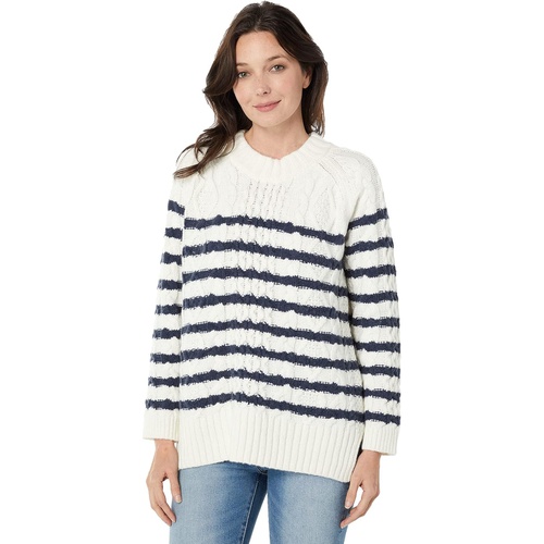 메이드웰 Madewell Linelle Cableknit Pullover Sweater in Stripe