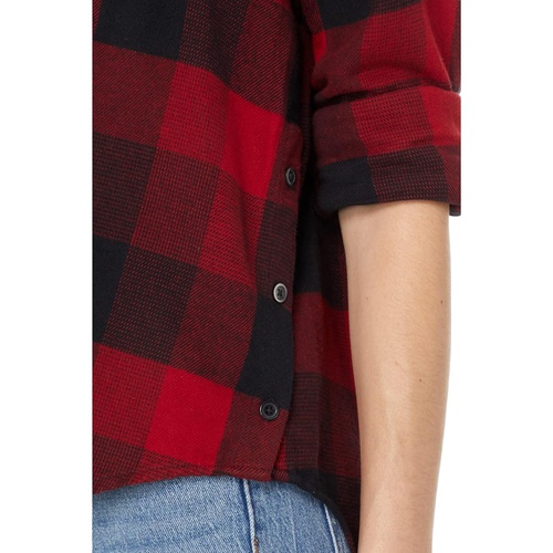 메이드웰 Madewell Oversized Ex-Boyfriend Side Placket Buffalo Check Shirt