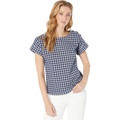 Madewell Gingham Seersucker Button Shoulder Top