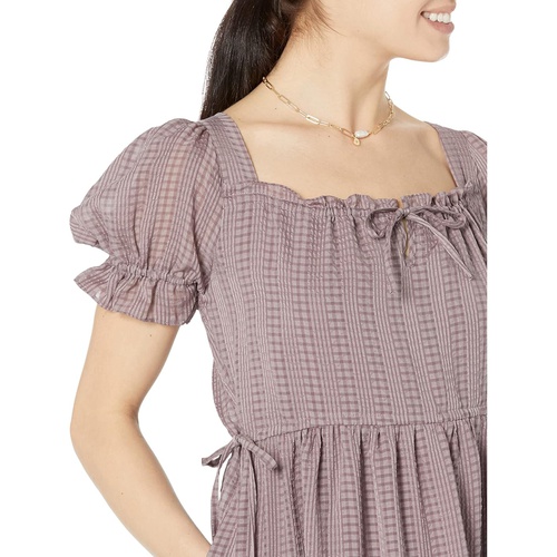 메이드웰 Madewell Square-Neck Tiered Midi Dress in Textured Seersucker