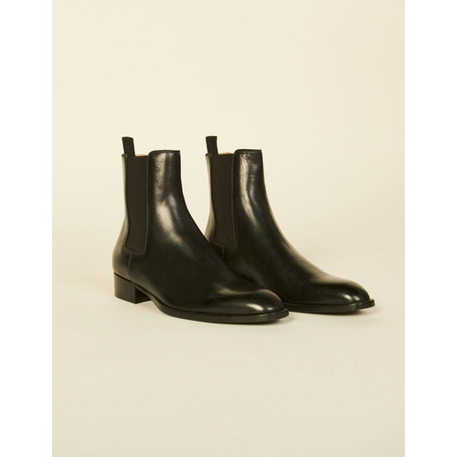 산드로 Sandro Smooth leather Chelsea boots