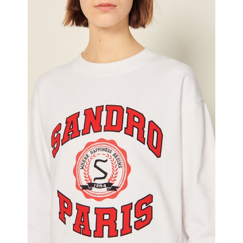 산드로 Sandro Printed organic cotton sweatshirt