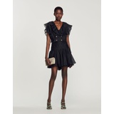 Sandro Cropped top with ruffles