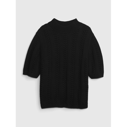 갭 Pointelle Mockneck Sweater