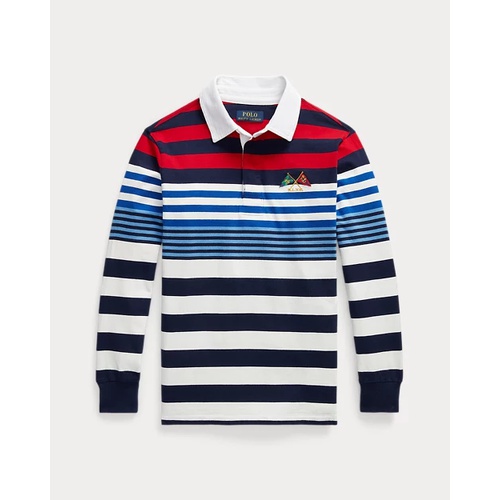 폴로 랄프로렌 Nautical-Flag Striped Cotton Rugby Shirt
