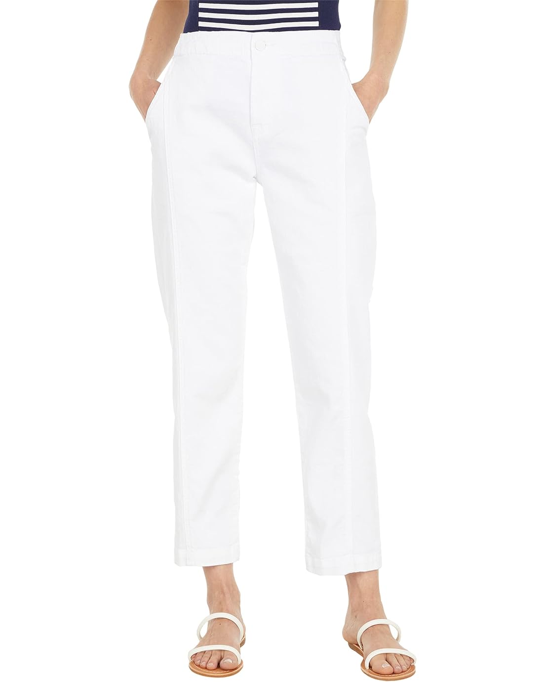 7 For All Mankind Slim Joggers in Clean White