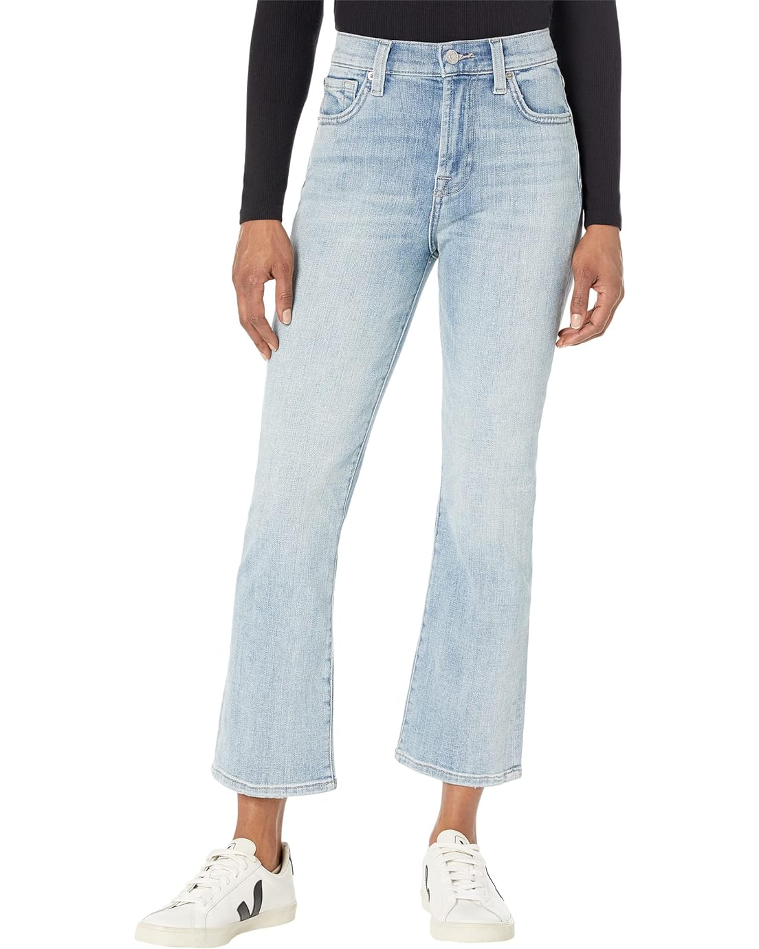7 For All Mankind High-Waisted Slim Kick in Broken Twill Briar