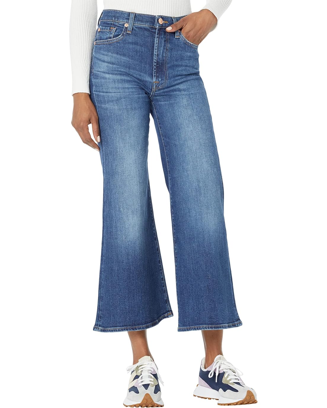 7 For All Mankind Cropped Joggers in Slim Illusion Highline