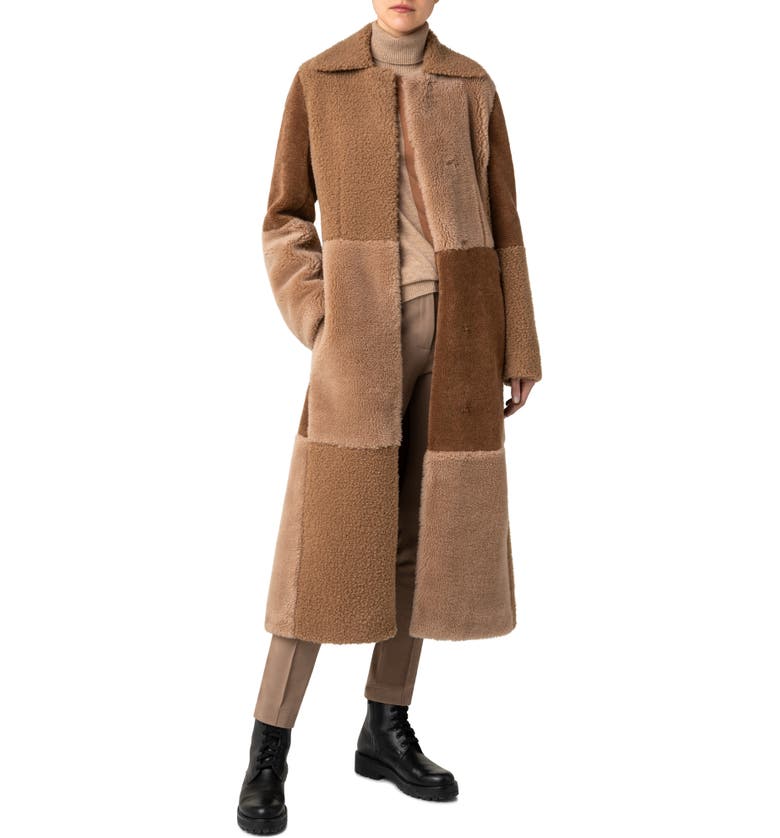 Akris punto Patchwork Wool Faux Fur Coat_034-MALT
