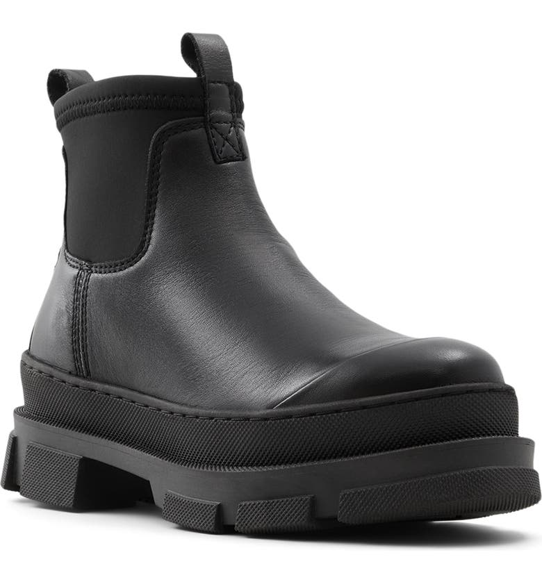 알도 ALDO Puddle Waterproof Chelsea Boot_BLACK LEATHER