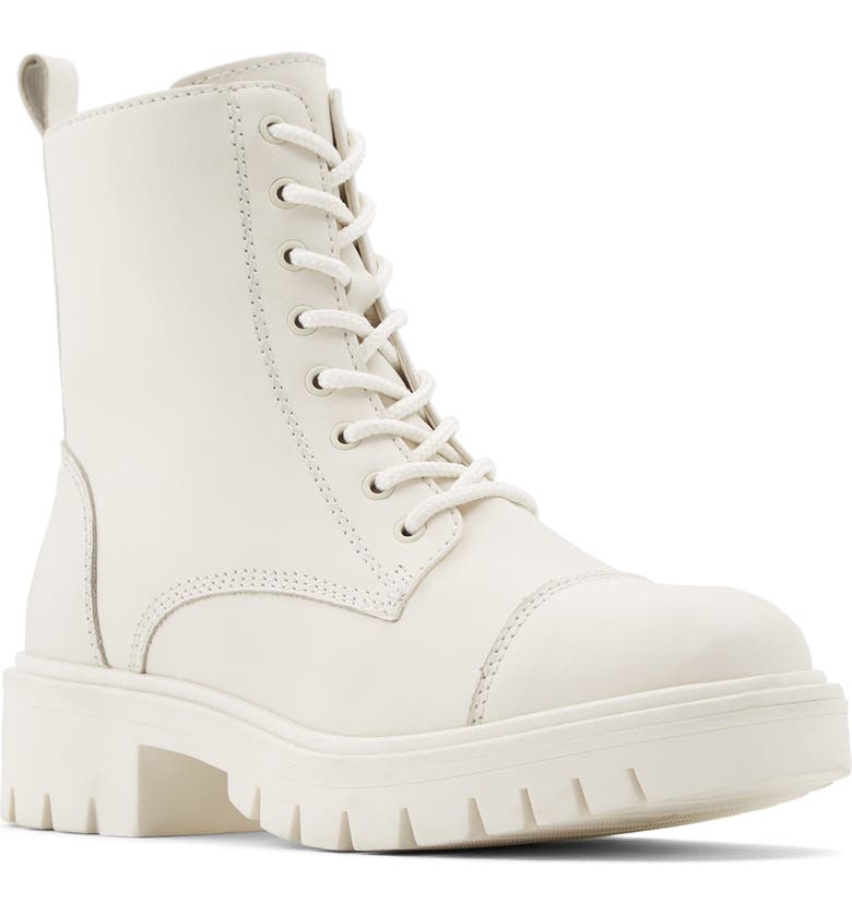 ALDO Reilly Combat Boot_WHITE LEATHER