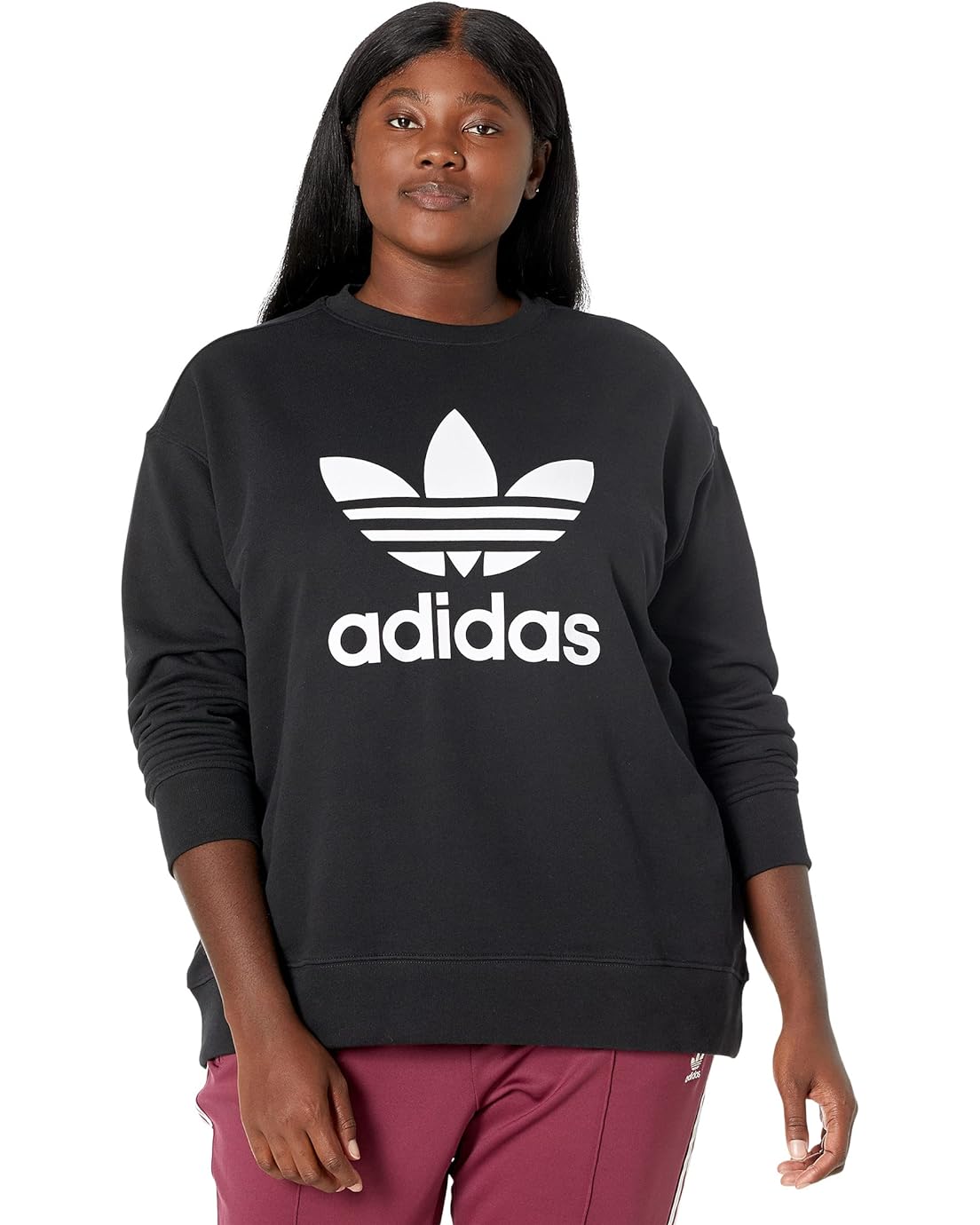 Adidas Originals Plus Size Trefoil Crew Sweatshirt