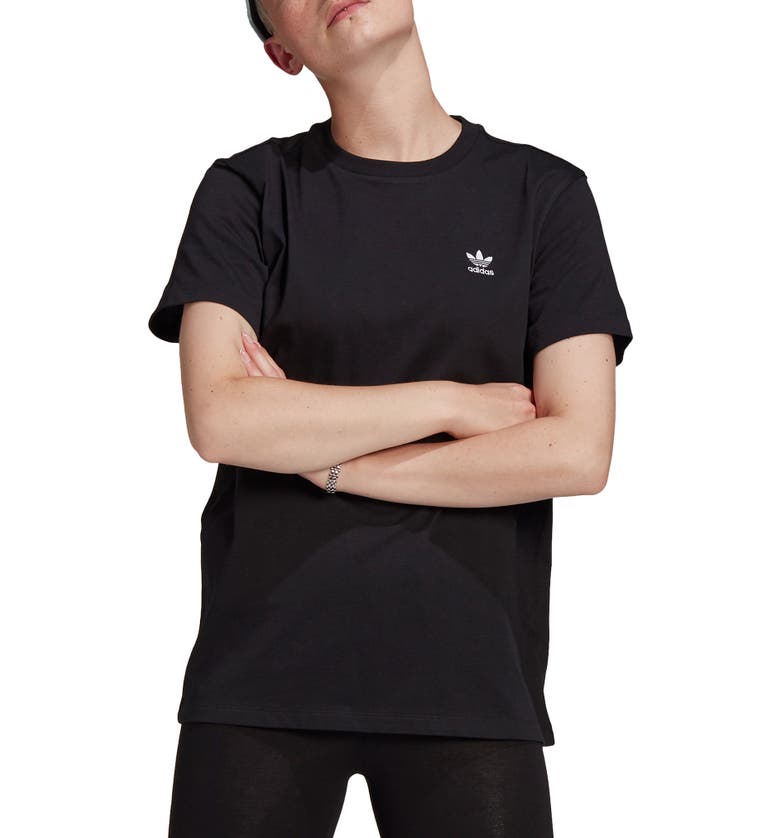 아디다스 adidas Originals Womens Loose Fit T-Shirt_BLACK