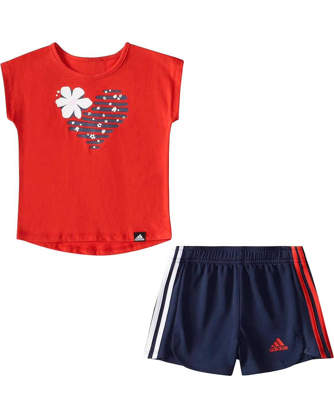 adidas Kids Graphic Tee & Mesh Shorts Set (Infant)