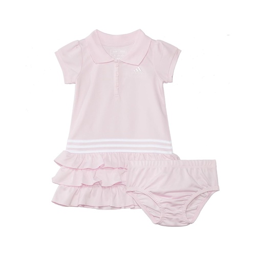 아디다스 adidas Kids adidas Kids Short Sleeve Ruffle Polo Dress Set(Infant)
