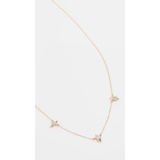 Adina Reyter London 3 Diamond Spike Chain Necklace