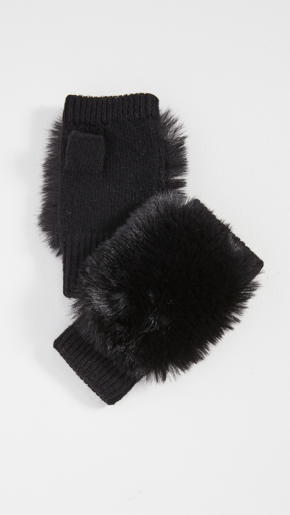 Adrienne Landau Knit Fingerless Gloves