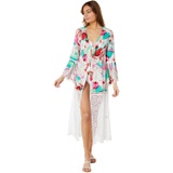 America & Beyond Amethyst Bloom Lace Maxi Kimono