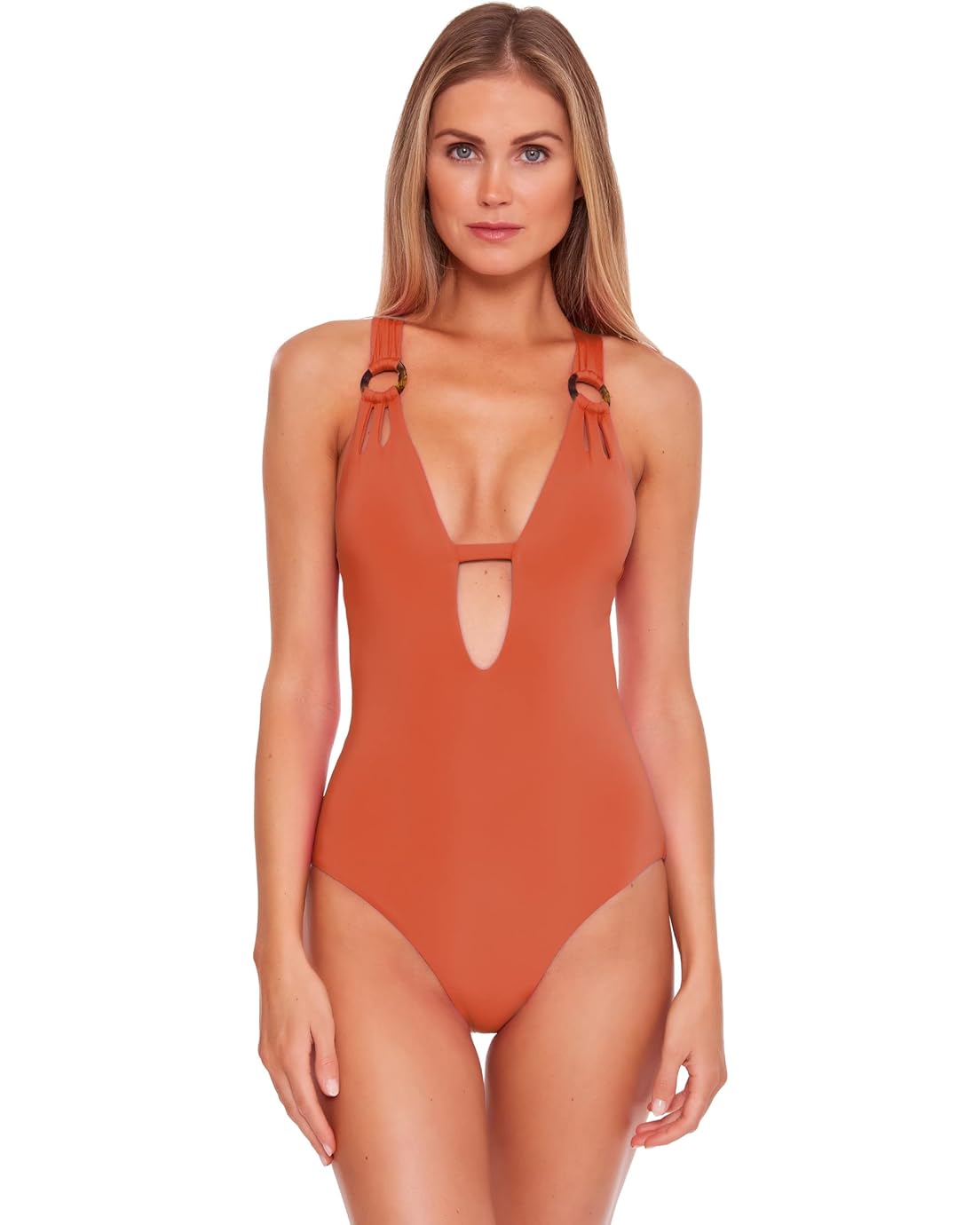  BECCA by Rebecca Virtue Color Code Skylar Plunge One-Piece