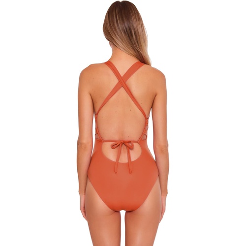  BECCA by Rebecca Virtue Color Code Skylar Plunge One-Piece