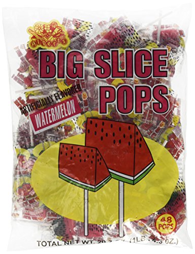 BIG SLICE POPS Big Slice Lollipops Watermelon Flavor (48 count)
