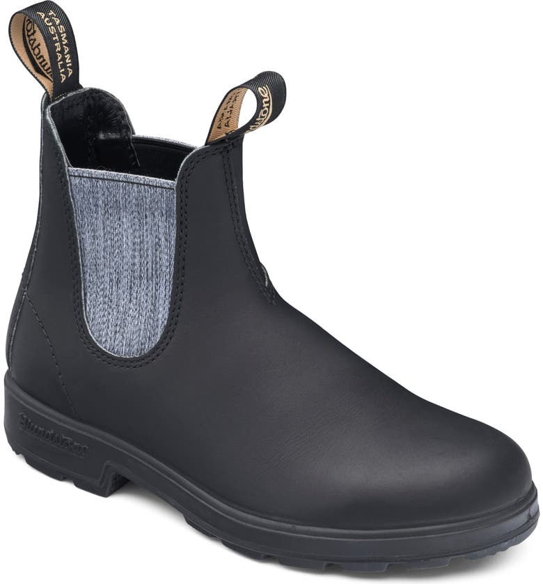 Blundstone Footwear Stout Water Resistant Chelsea Boot_BLACK/ GREY WASH LEATHER