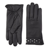 Badgley Mischka Leather Gloves wu002F Stud Detail