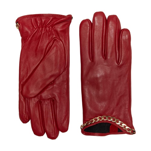  Badgley Mischka Kid Leather Gloves with Chain