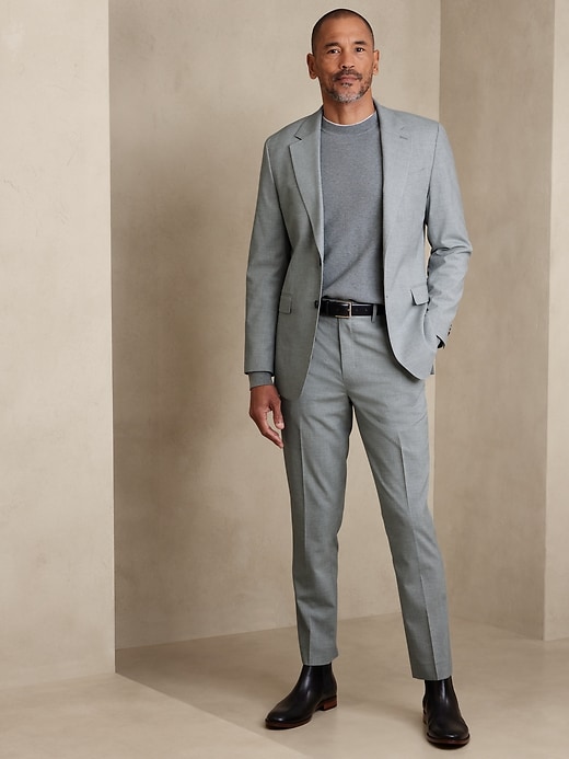 bananarepublic Tailored-Fit Light Gray Suit Trouser