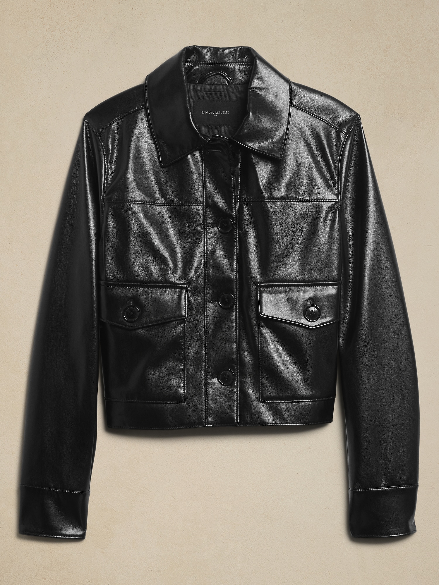 바나나리퍼블릭 Vegan Leather Short Jacket