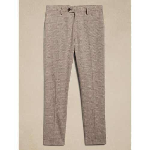 바나나리퍼블릭 Tailored-Fit Linen-Blend Glen Plaid Suit Trouser