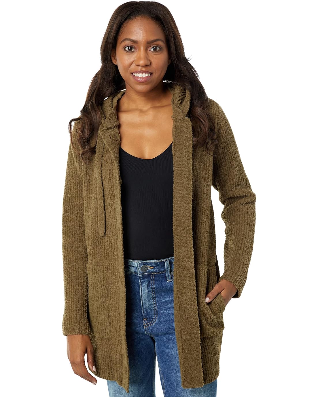 Barefoot Dreams CozyChic Button-Up Hooded Sweater