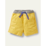 Boden Rib Waist Woven Shorts - Yellow