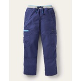 Boden Navy Draw String Cargo Pants - College Navy