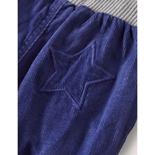 보덴 Boden Blue Draw String Jersey-lined Corduroy Pants - Starboard Blue